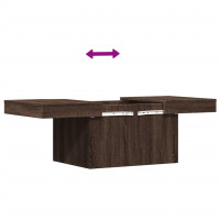 Produktbild för Soffbord brun ek 80x55x40 cm konstruerat trä
