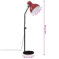 Produktbild för Golvlampa 25 W nött röd 30x30x90-150 cm E27