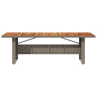 Produktbild för Trädgårdsbord med akaciaträ grå 240x90x75 cm konstrotting