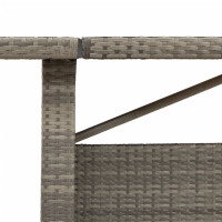 Produktbild för Trädgårdsbord med akaciaträ grå 240x90x75 cm konstrotting