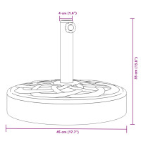 Produktbild för Parasollfot för Ø38 / 48 mm stolpar 25 kg rund