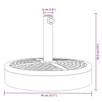 Produktbild för Parasollfot för Ø38 / 48 mm stolpar 25 kg rund