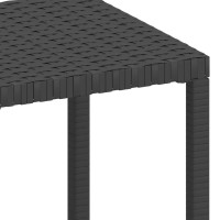 Produktbild för Solsängar 2 st med bord konstrotting svart
