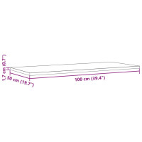 Produktbild för Bordsskiva 100x50x1,7 cm rektangulär massiv furu