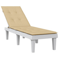 Produktbild för Solsängsdyna melerad beige (75+105)x50x3 cm tyg