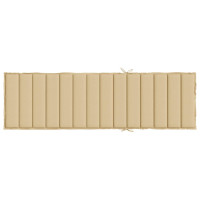 Produktbild för Solsängsdyna melerad beige 200x50x4 cm tyg