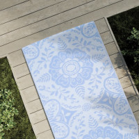 Produktbild för Utomhusmatta babyblå 80x250 cm PP