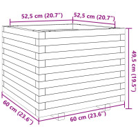 Produktbild för Odlingslåda 60x60x49,5 cm massivt douglasträ