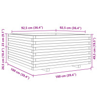 Produktbild för Odlingslåda 100x100x49,5 cm impregnerat furu