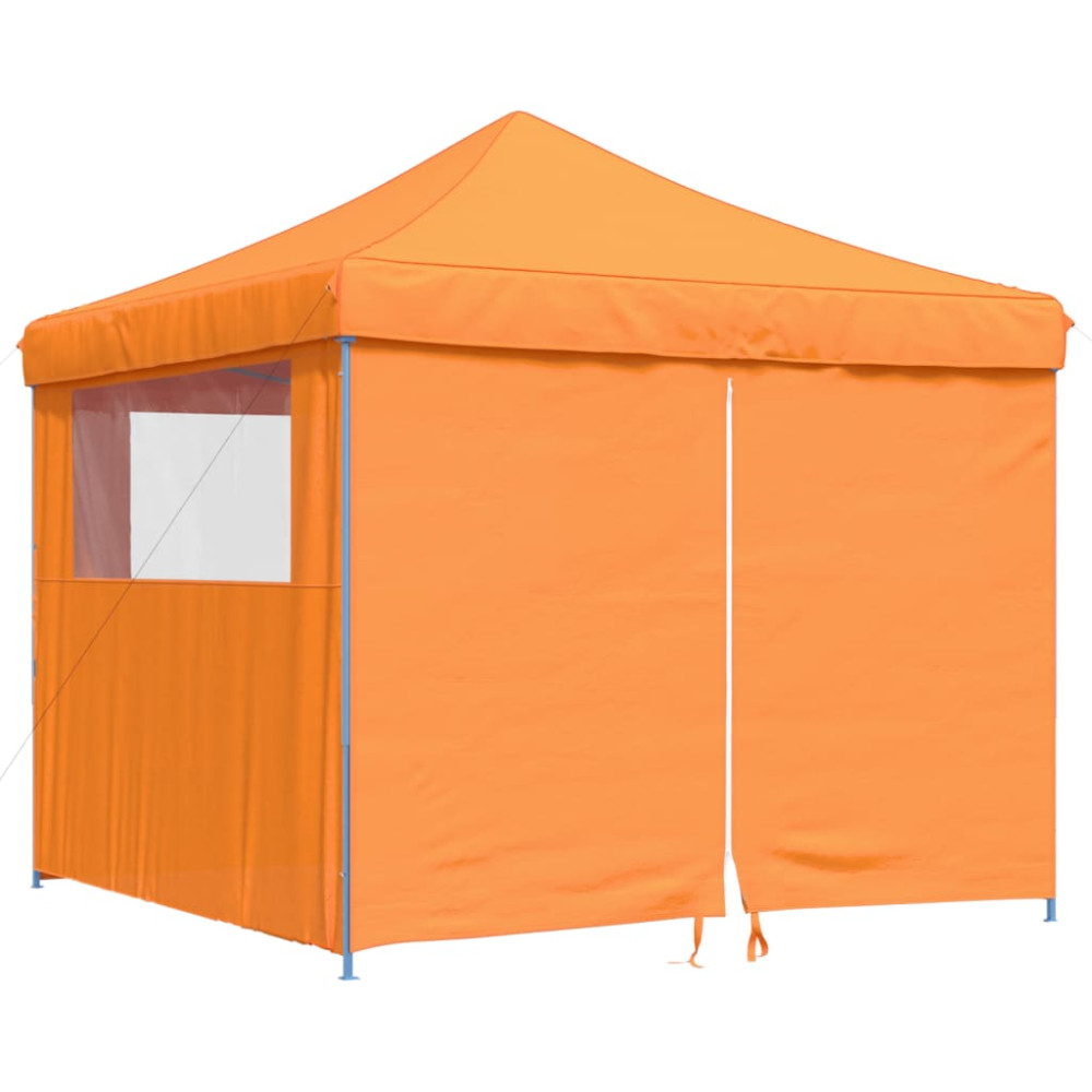 Produktbild för Pop-Up hopfällbart partytält med 4 sidoväggar ORANGE