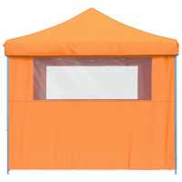 Produktbild för Pop-Up hopfällbart partytält med 4 sidoväggar ORANGE