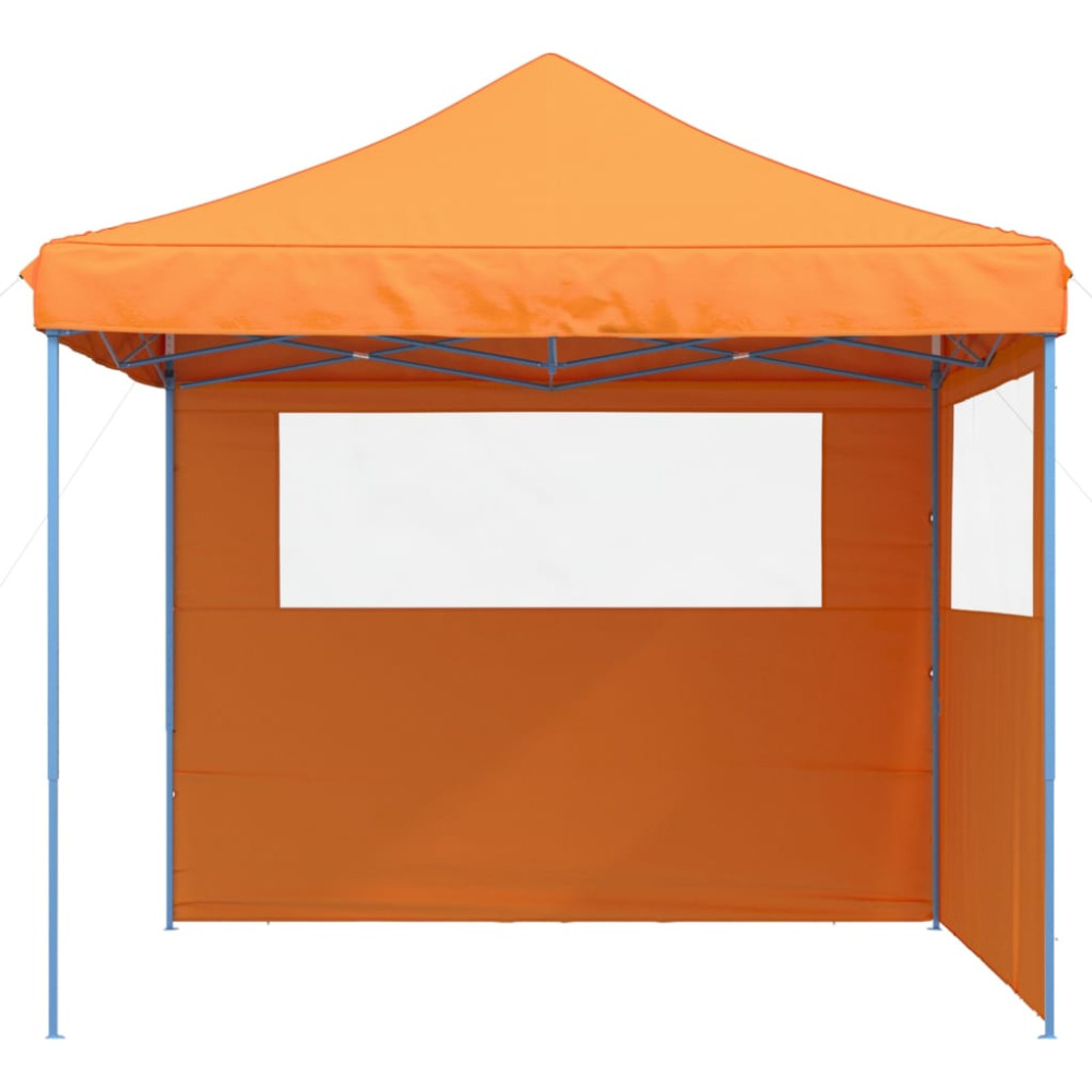 Produktbild för Pop-Up hopfällbart partytält med 2 sidoväggar ORANGE
