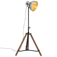 Produktbild för Golvlampa 25 W vintage silver 75x75x90-150 cm E27