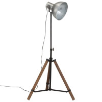 Produktbild för Golvlampa 25 W vintage silver 75x75x90-150 cm E27