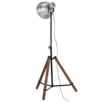 Produktbild för Golvlampa 25 W vintage silver 75x75x90-150 cm E27