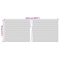 Produktbild för Insynsskydd för trädgården 10 st PVC 252,5x19 cm stengrå