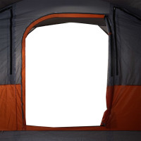 Produktbild för Familjetält tunnel 7 person grå och orange vattentätt