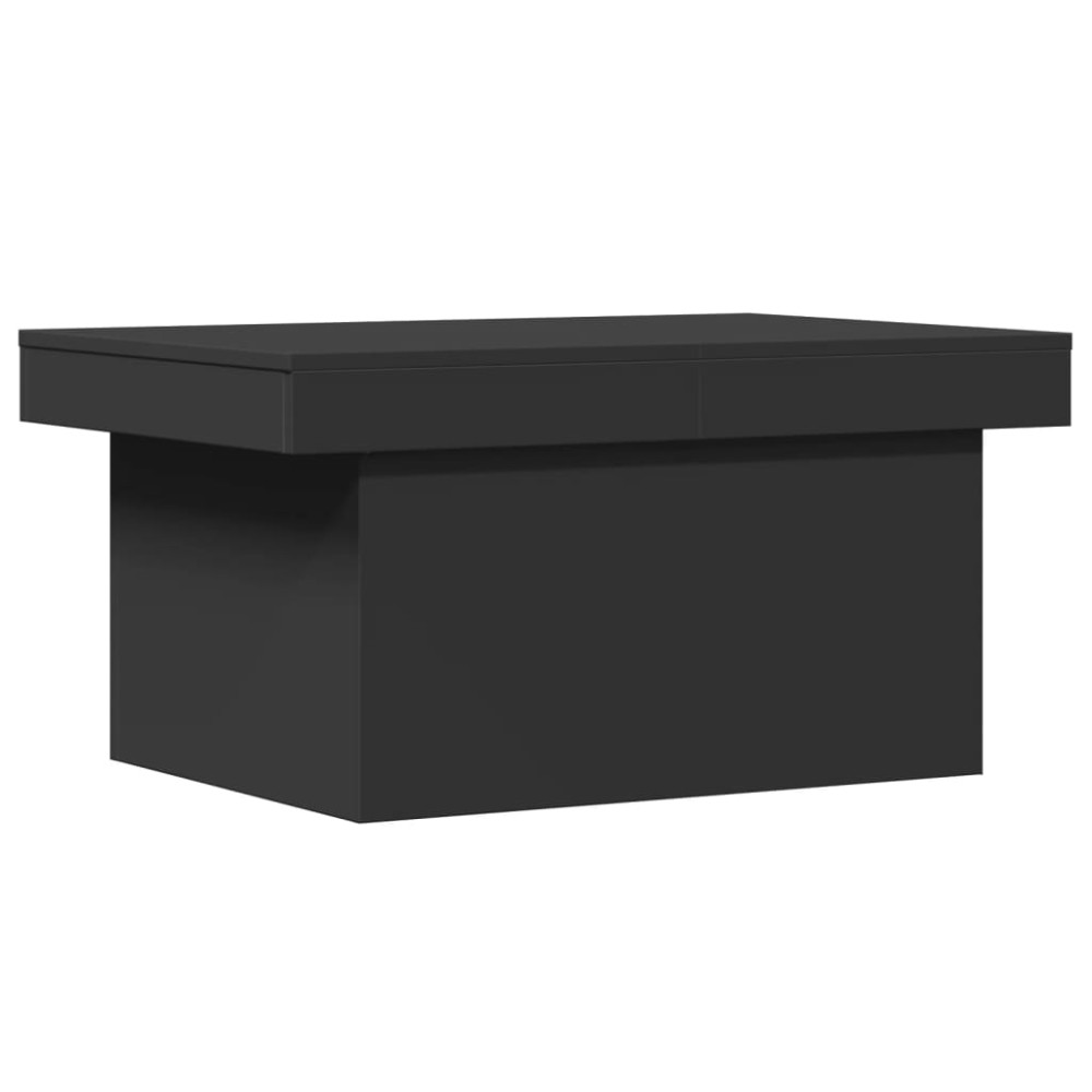 Produktbild för Soffbord svart 80x55x40 cm konstruerat trä