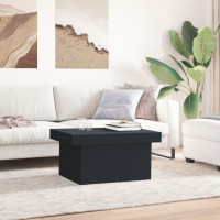 Produktbild för Soffbord svart 80x55x40 cm konstruerat trä