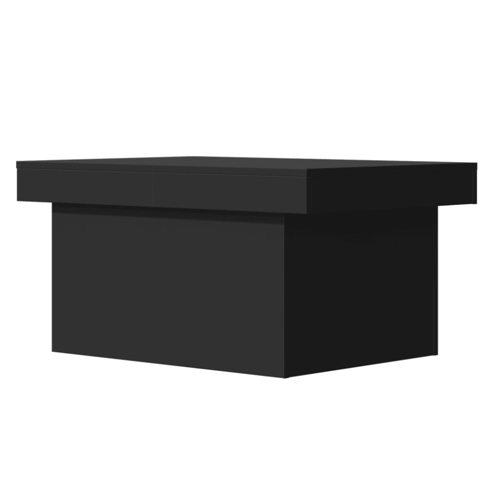 Produktbild för Soffbord svart 80x55x40 cm konstruerat trä