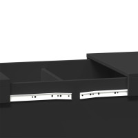 Produktbild för Soffbord svart 80x55x40 cm konstruerat trä