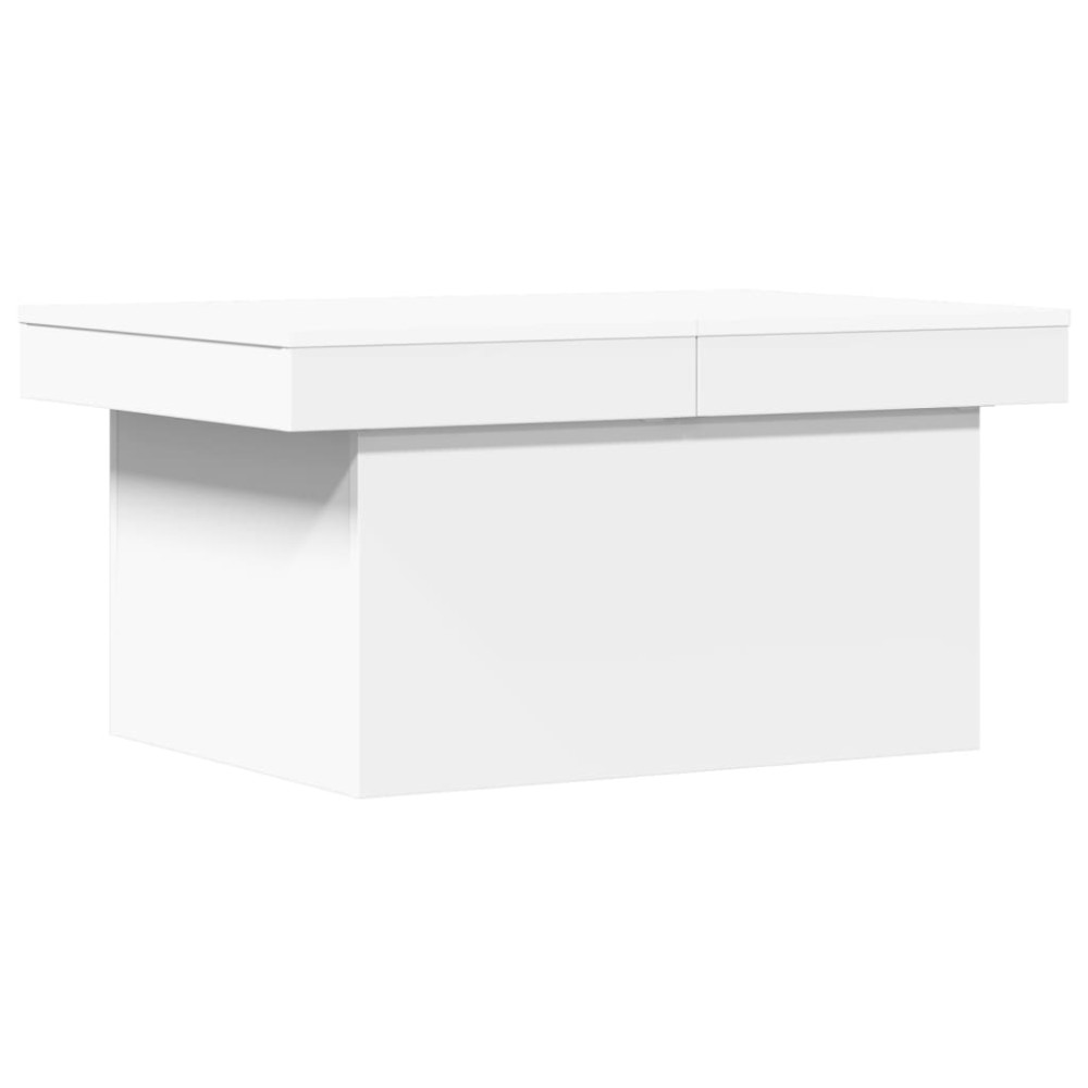 Produktbild för Soffbord vit 100x55x40 cm konstruerat trä