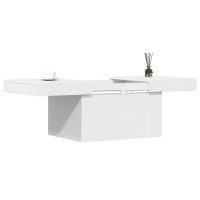Produktbild för Soffbord vit 100x55x40 cm konstruerat trä