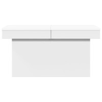 Produktbild för Soffbord vit 100x55x40 cm konstruerat trä