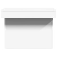 Produktbild för Soffbord vit 100x55x40 cm konstruerat trä