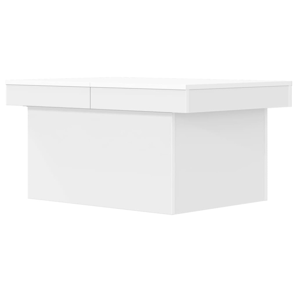 Produktbild för Soffbord vit 100x55x40 cm konstruerat trä