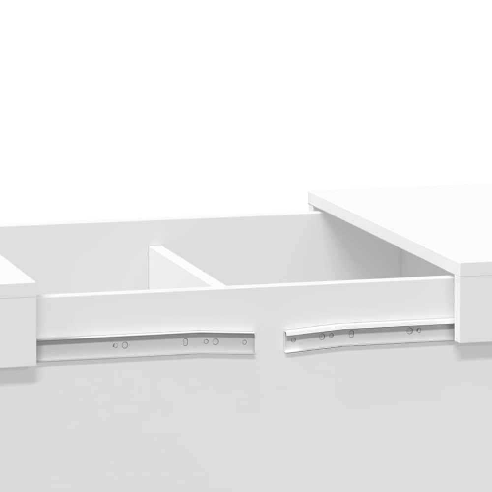 Produktbild för Soffbord vit 100x55x40 cm konstruerat trä