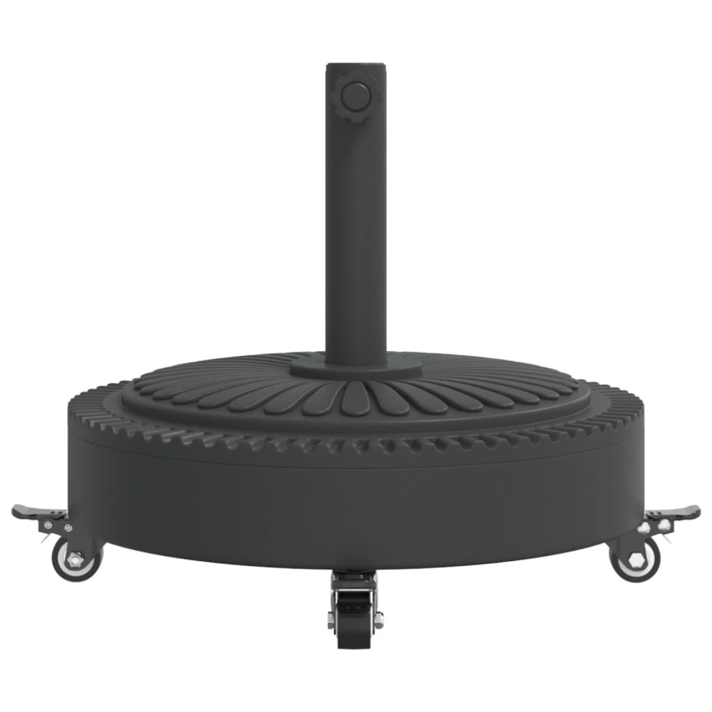 Produktbild för Parasollfot med hjul för Ø38 / 48 mm stolpar 27 kg rund
