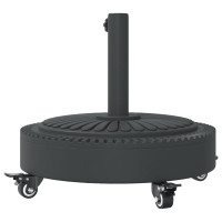 Produktbild för Parasollfot med hjul för Ø38 / 48 mm stolpar 27 kg rund
