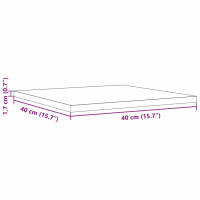 Produktbild för Bordsskiva 40x40x1,7 cm fyrkantig massiv furu