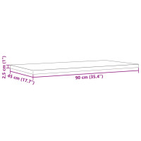 Produktbild för Bordsskivor 4 st 90x45x2,5 cm rektangulär massiv furu