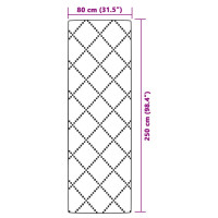 Produktbild för Utomhusmatta brun 80x250 cm PP