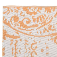 Produktbild för Utomhusmatta orange och vit 80x250 cm PP