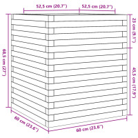 Produktbild för Odlingslåda 60x60x68,5 cm massiv douglasträ