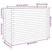 Produktbild för Odlingslåda 90x40x68,5 cm impregnerat furu