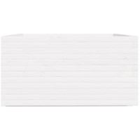 Produktbild för Odlingslåda vit 90x90x49,5 cm massiv furu