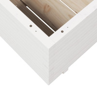 Produktbild för Odlingslåda vit 90x90x49,5 cm massiv furu