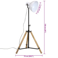 Produktbild för Golvlampa 25 W vit 75x75x90-150 cm E27