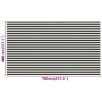 Produktbild för Tältmatta antracit och vit 400x700 cm HDPE