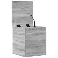 Produktbild för Förvaringslåda grå sonoma 40x42x46 cm konstruerat trä