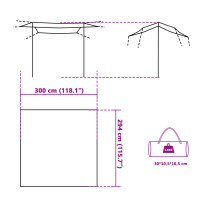 Produktbild för Tarp grå och orange 300x294 cm vattentät