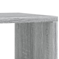Produktbild för Sidobord med hjul grå sonoma 50x30x55 cm konstruerat trä
