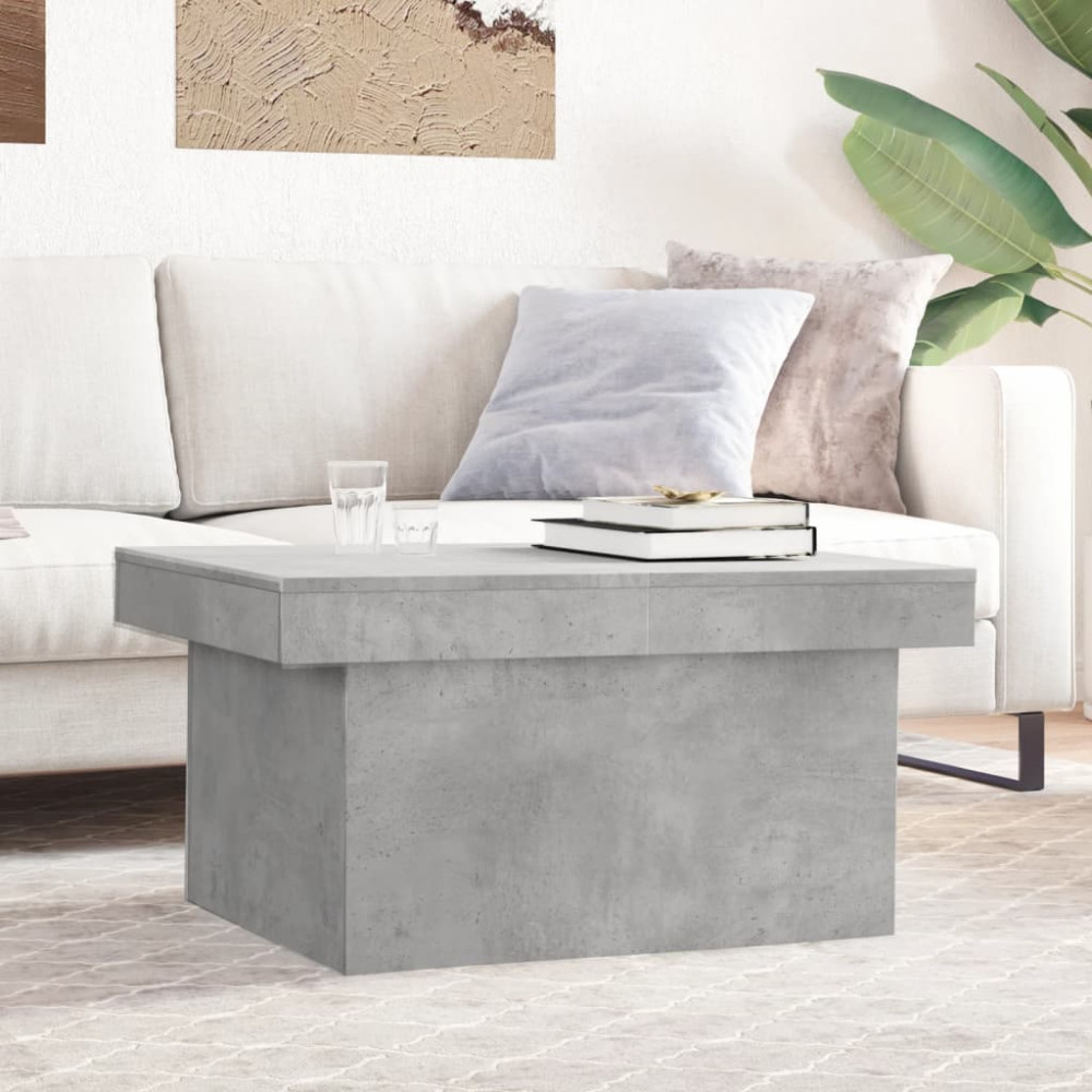 Produktbild för Soffbord betonggrå 100x55x40 cm konstruerat trä