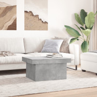 Produktbild för Soffbord betonggrå 100x55x40 cm konstruerat trä