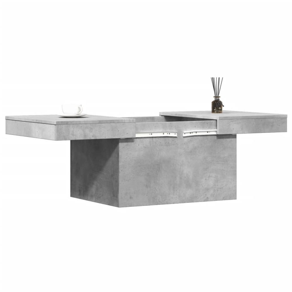 Produktbild för Soffbord betonggrå 100x55x40 cm konstruerat trä