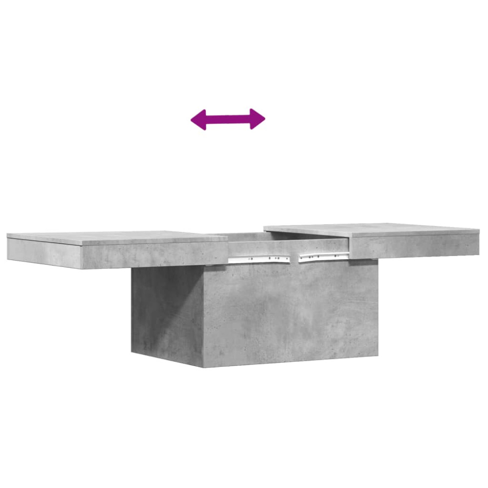 Produktbild för Soffbord betonggrå 100x55x40 cm konstruerat trä